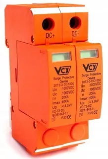 Ochranný spínač triedy C (T2) 2P 1000 V DC VCX
